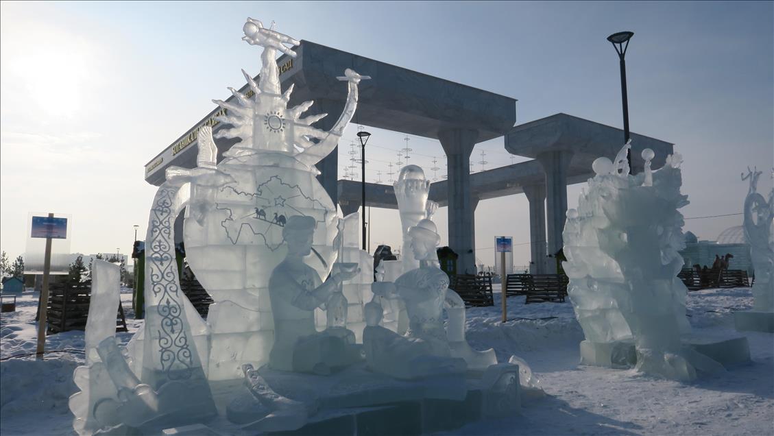 В Астане подвели итоги конкурса ледовых скульптур
