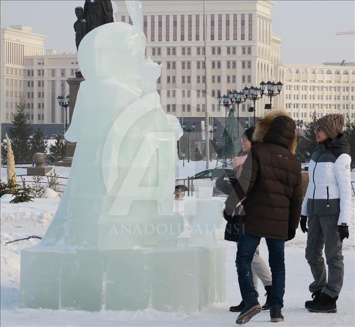 В Астане подвели итоги конкурса ледовых скульптур
