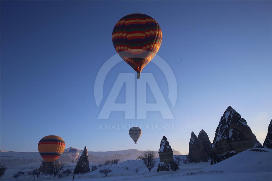 Cappadocia balloon ride in winter