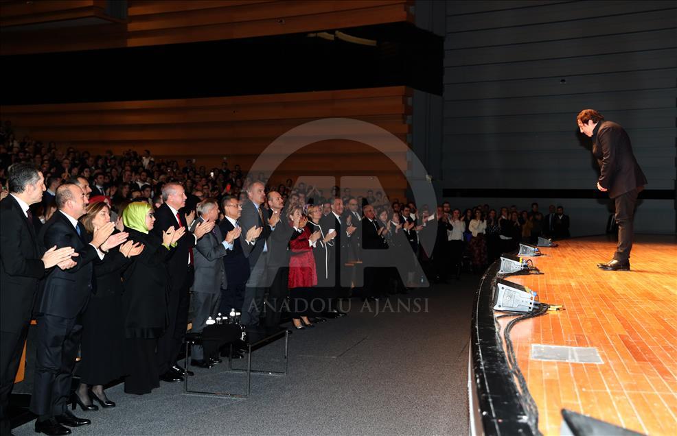 Cumhurbaşkanı Erdoğan, Piyanist ve besteci Fazıl Say'ın "Truva Sonatı" konserini izledi 