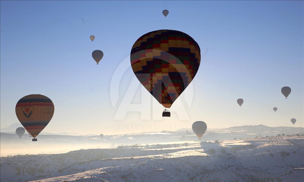 Cappadocia balloon ride in winter