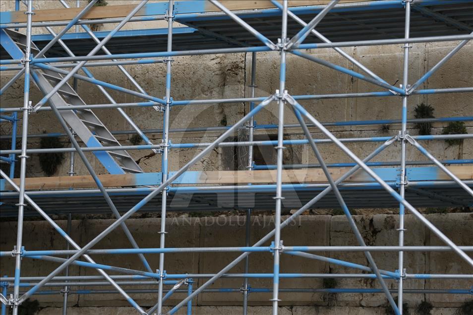 Reconstrucción del Muro de las Lamentaciones en Jerusalén