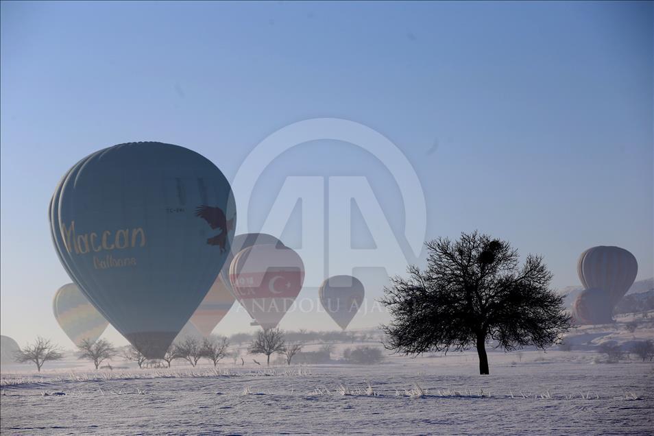 Cappadocia balloon ride in winter
