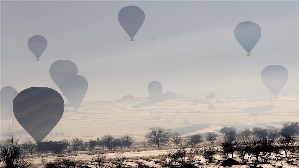 Cappadocia balloon ride in winter