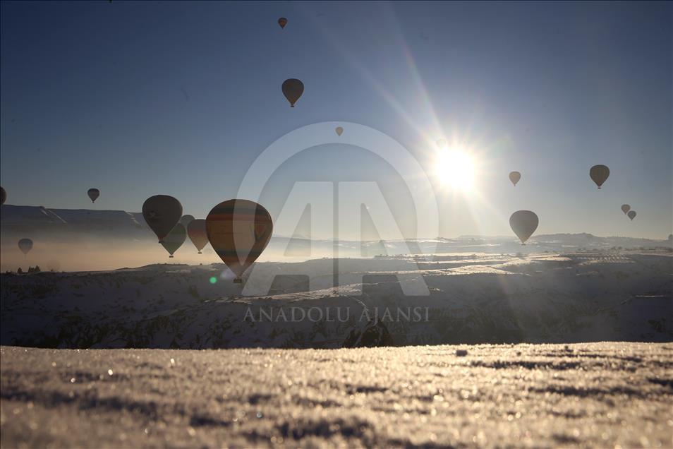 Cappadocia balloon ride in winter