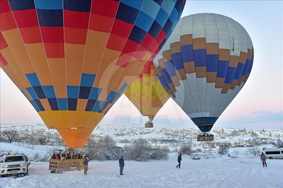 Kapadokya'da eksi 15 derecede balon keyfi
