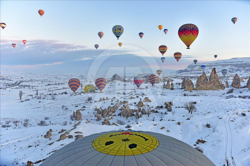 Kapadokya'da eksi 15 derecede balon keyfi