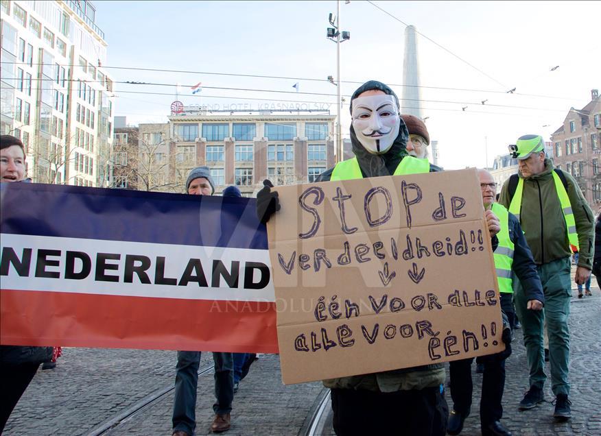 Hollanda'da "sarı yeleklilerden" sekizinci eylem