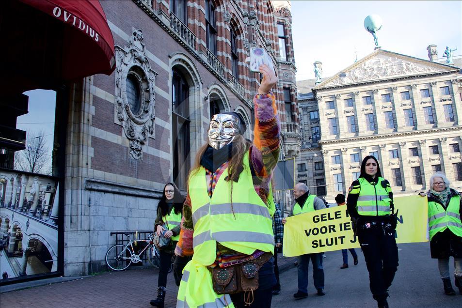 Hollanda'da "sarı yeleklilerden" sekizinci eylem