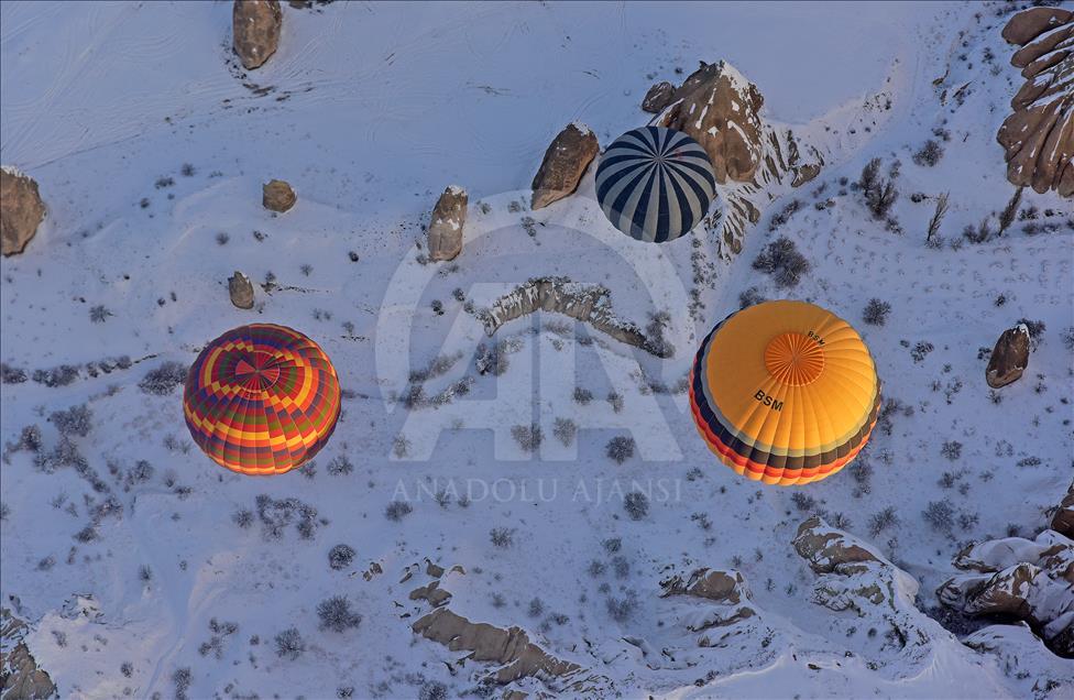 Kapadokya'da eksi 15 derecede balon keyfi