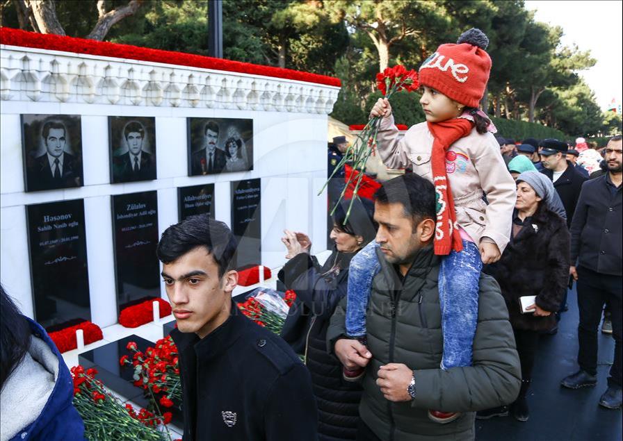 بزرگداشت سالگرد «ژانویه خونین» در جمهوری آذربایجان