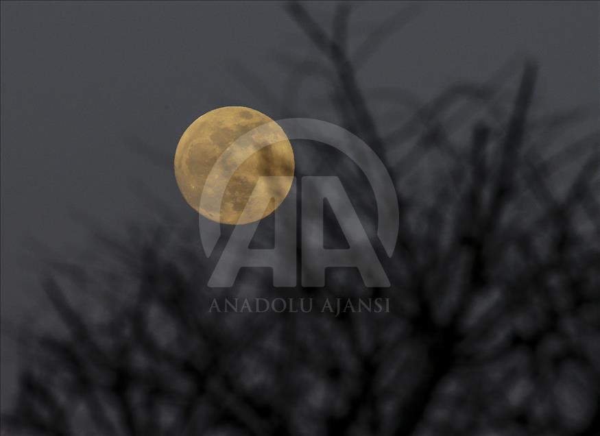 قرص کامل ماه در استان اردوی ترکیه