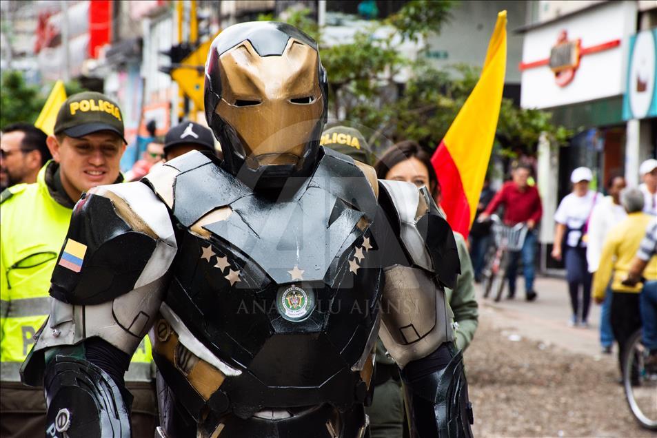 Colombians march against terrorism in Bogota