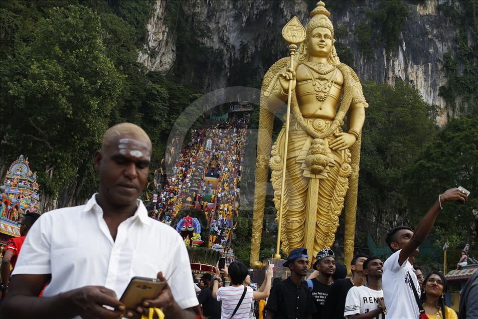 Perayaan festival Thaipusam di Malaysia