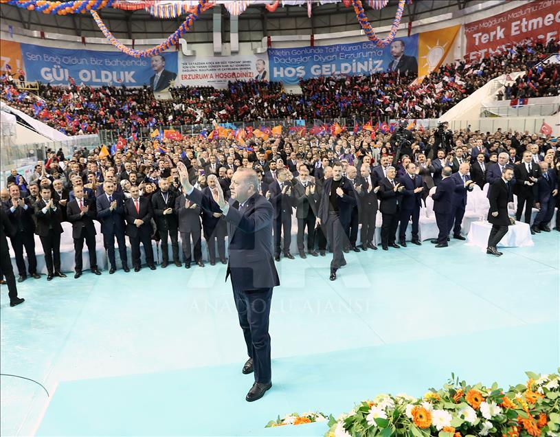 Türkiye Cumhurbaşkanı ve AK Parti Genel Başkanı Erdoğan, Erzurum'da