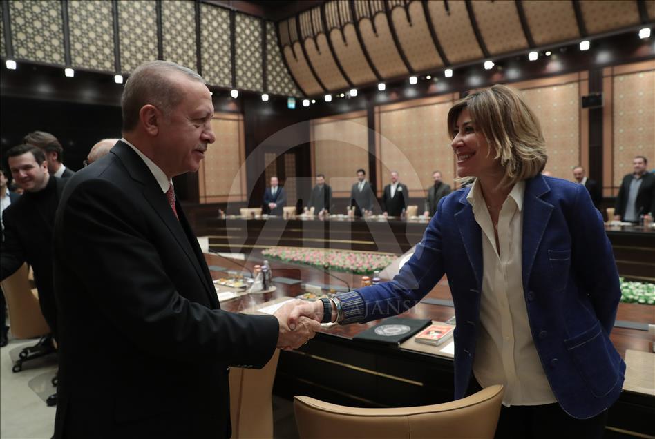 Cumhurbaşkanı Erdoğan, sinema sektörü temsilcilerini kabul etti