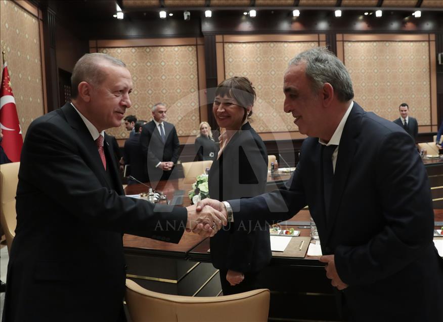 Cumhurbaşkanı Erdoğan, sinema sektörü temsilcilerini kabul etti