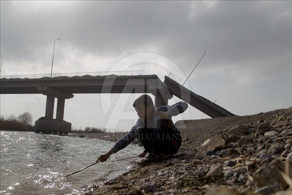 Muhammad Abu Ibrahim forced to live far away from his town with his family