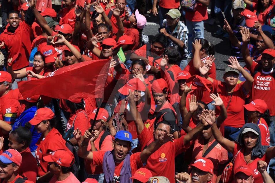 Marcha a favor de Nicolás Maduro en Caracas