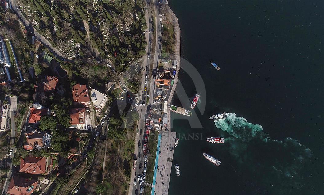 Bebek'te tekne yangını