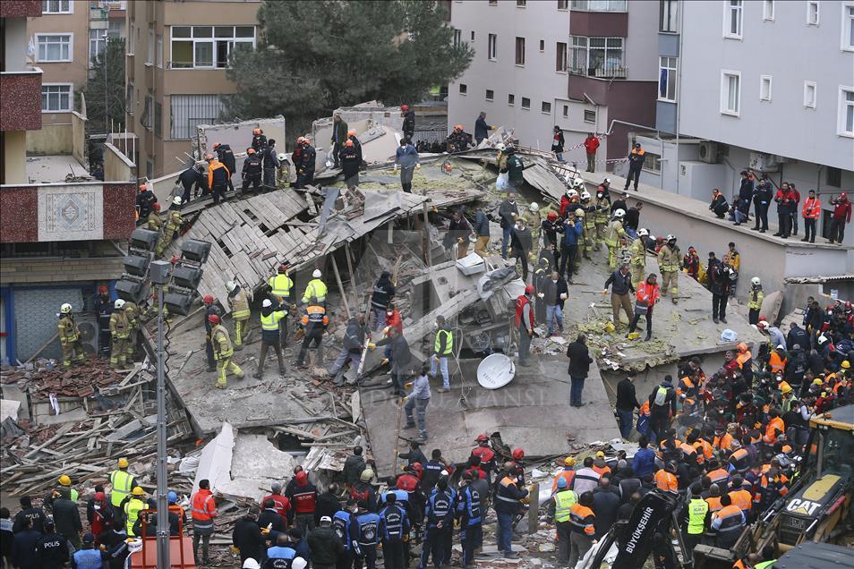7-story building collapses in Turkey's Istanbul