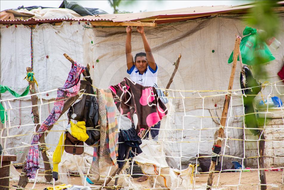 Asentamientos de migrantes venezolanos en La Guajira