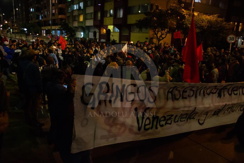 Protest against the US in Colombia