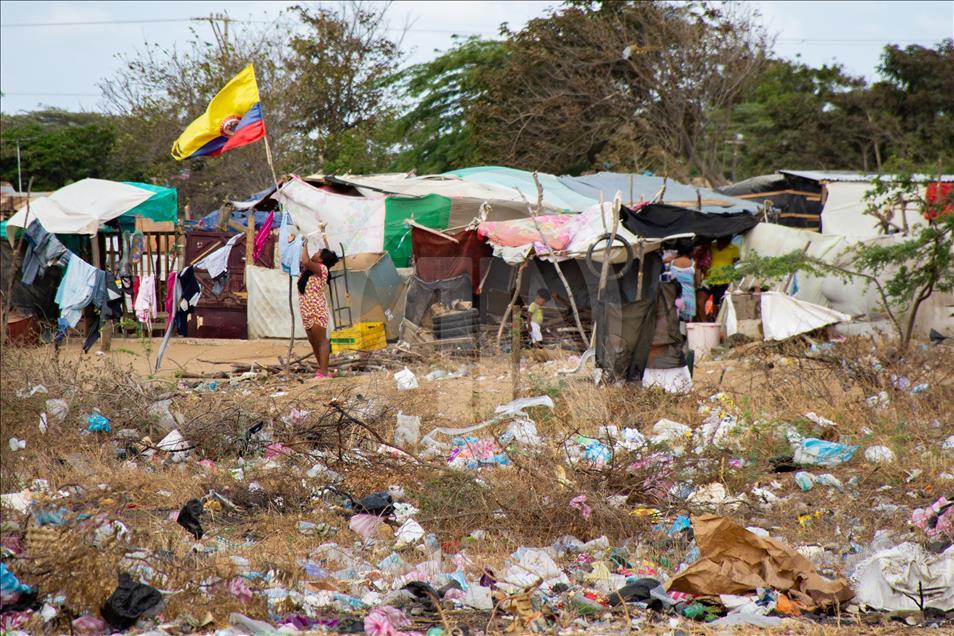 Asentamientos de migrantes venezolanos en La Guajira