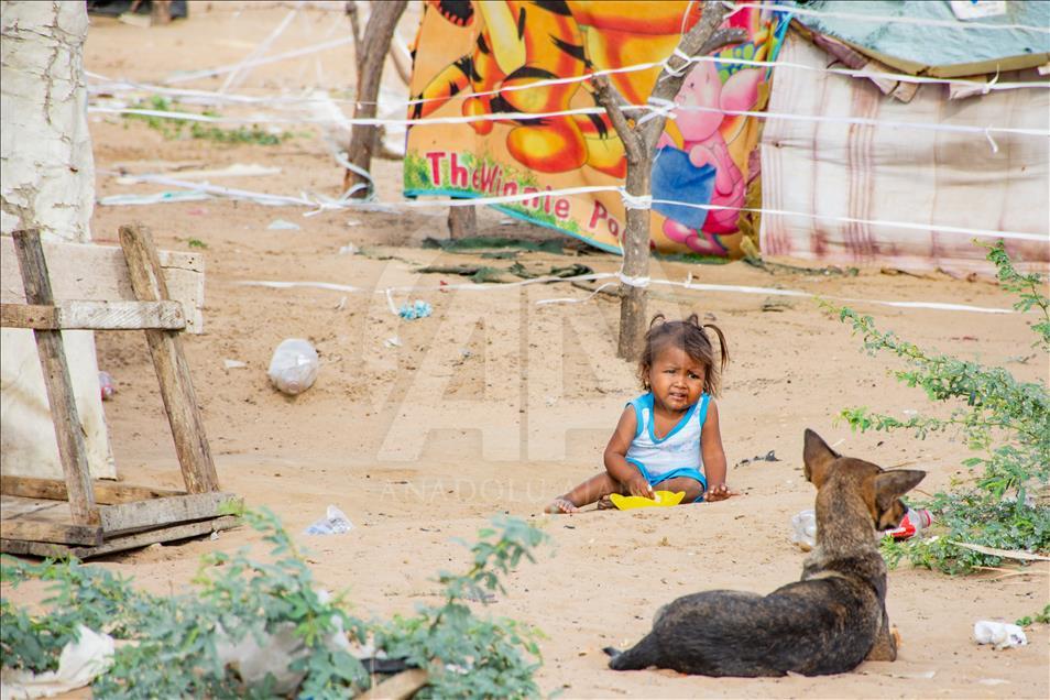 Asentamientos de migrantes venezolanos en La Guajira