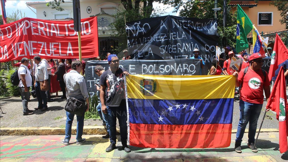 demonstration in support of Nicolas Maduro in Sao Paulo - Anadolu Ajansı