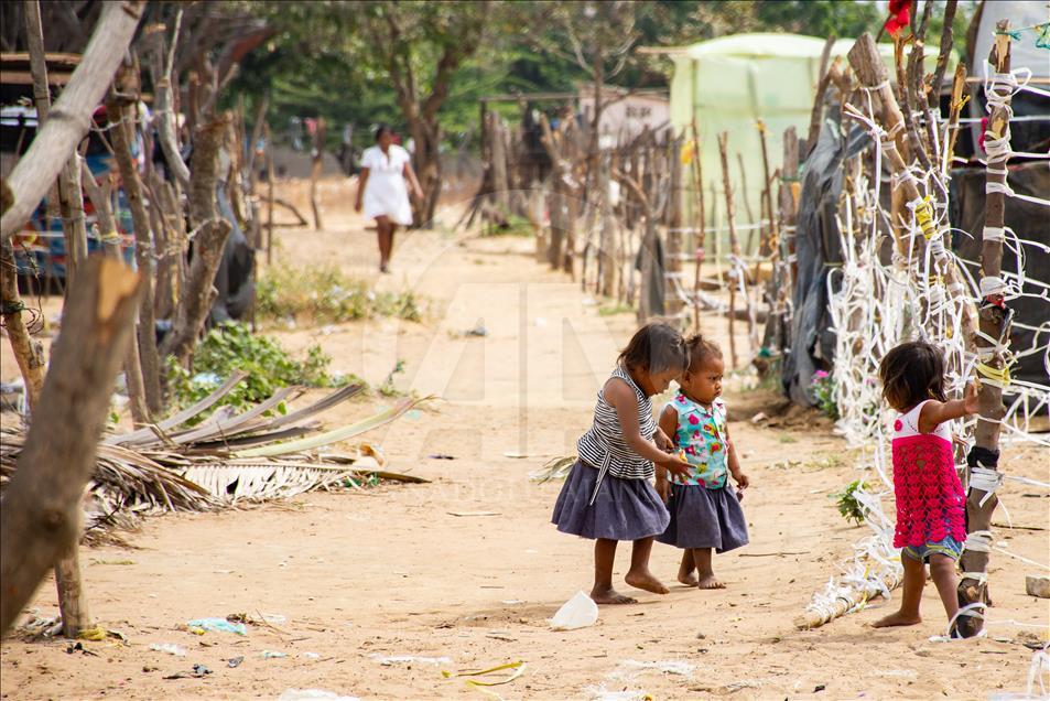 Asentamientos de migrantes venezolanos en La Guajira