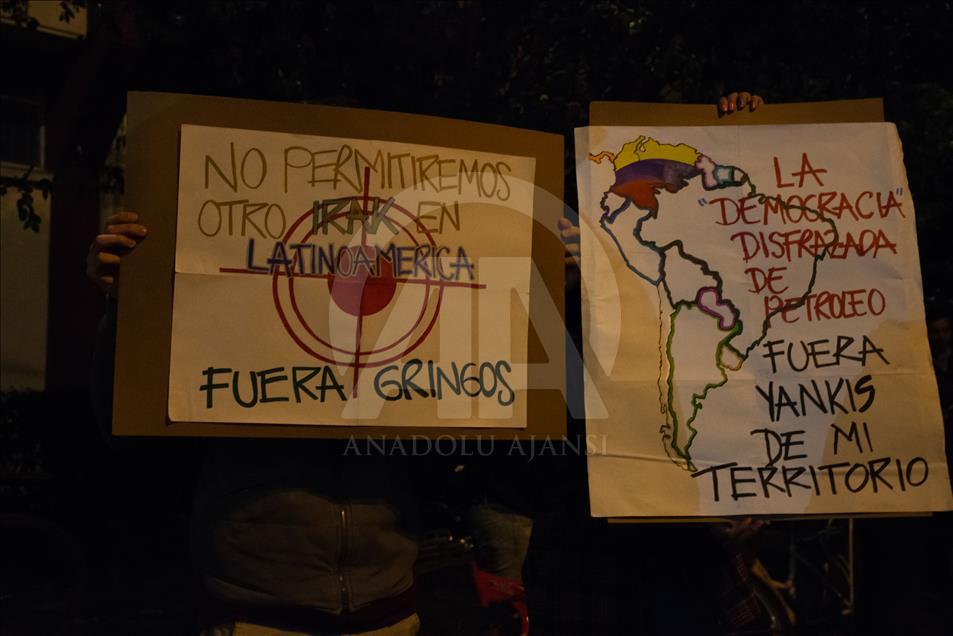 Protest against the US in Colombia