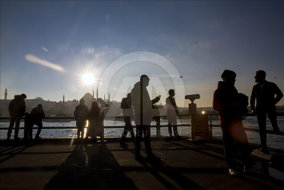 Atardecer de invierno en Estambul