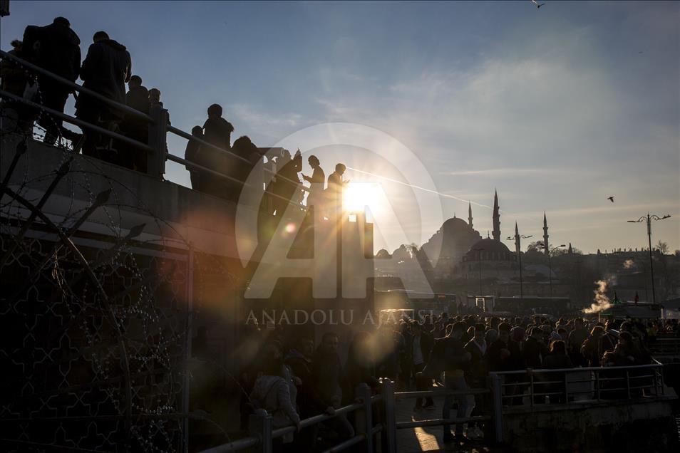Atardecer de invierno en Estambul