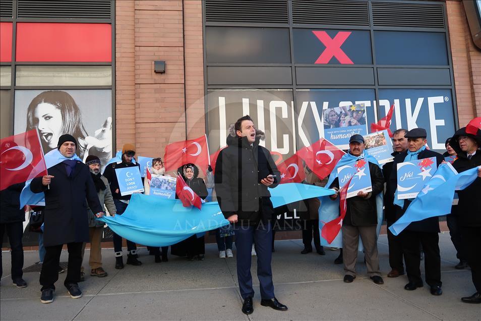 New York'ta Doğu Türkistan protestosu