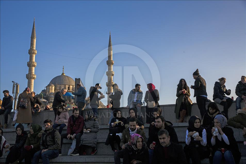 Atardecer de invierno en Estambul