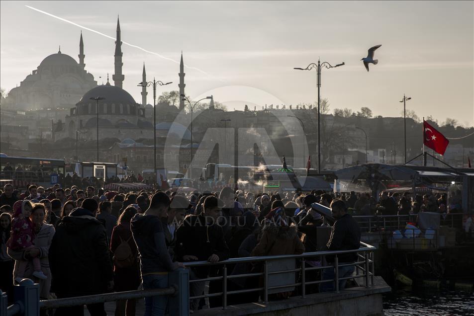 Atardecer de invierno en Estambul