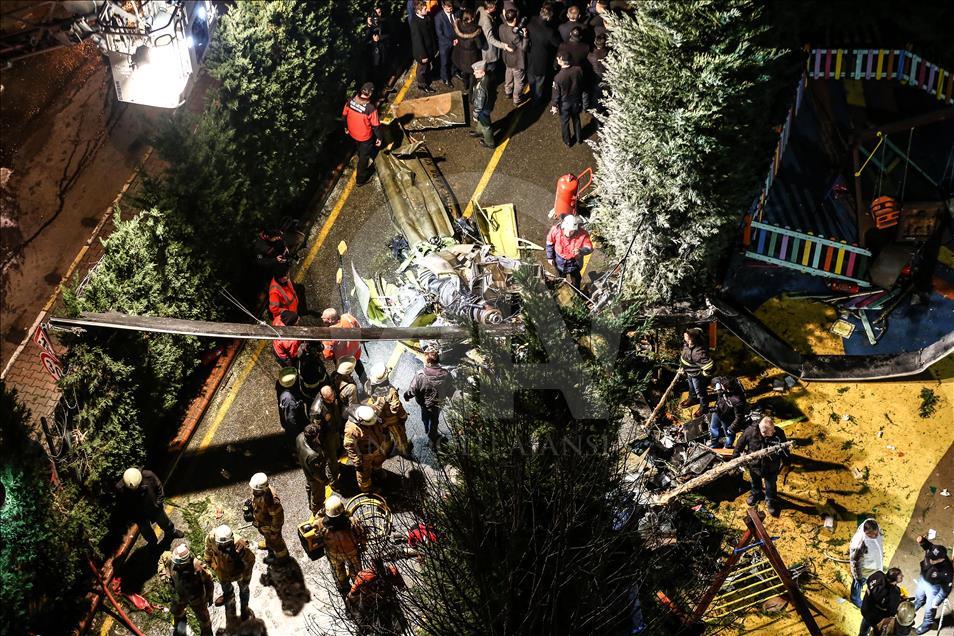 سقوط یک فروند بالگرد نظامی در استانبول
