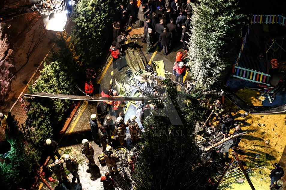 سقوط یک فروند بالگرد نظامی در استانبول