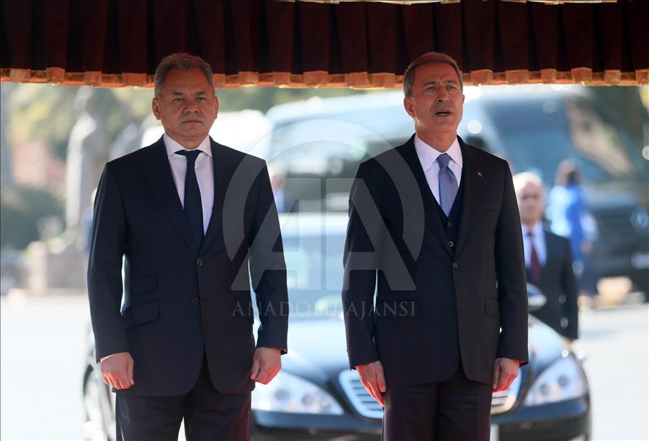 Turkish Defence Minister Akar meets Russian counterpart Shoygu in Ankara