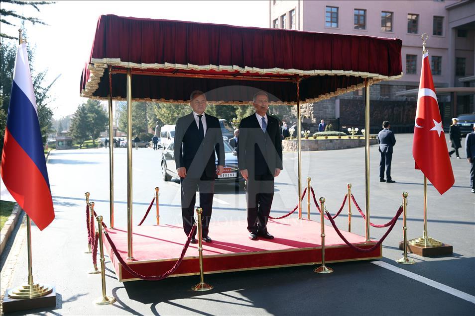 Turkish Defence Minister Akar meets Russian counterpart Shoygu in Ankara