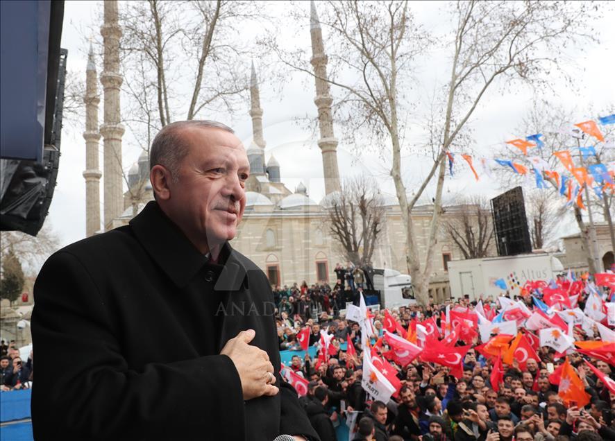 AK Parti'nin Edirne mitingi