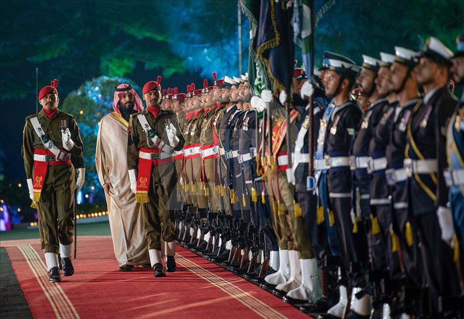 El príncipe heredero de Arabia Saudita, Mohammed bin Salman, en Islamabad, Pakistán