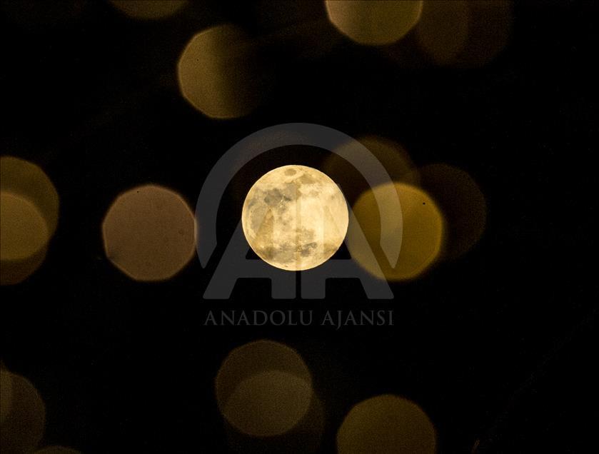Supermoon in Turkey's capital Ankara