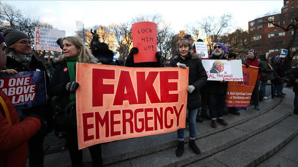 President's Day protest against Trump in New York