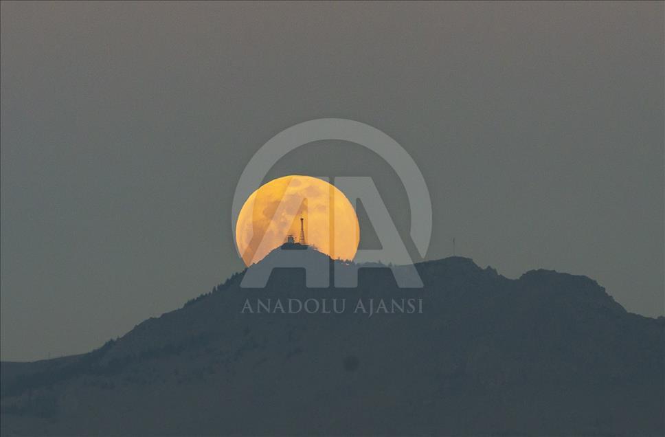 Supermoon in Turkey's capital Ankara