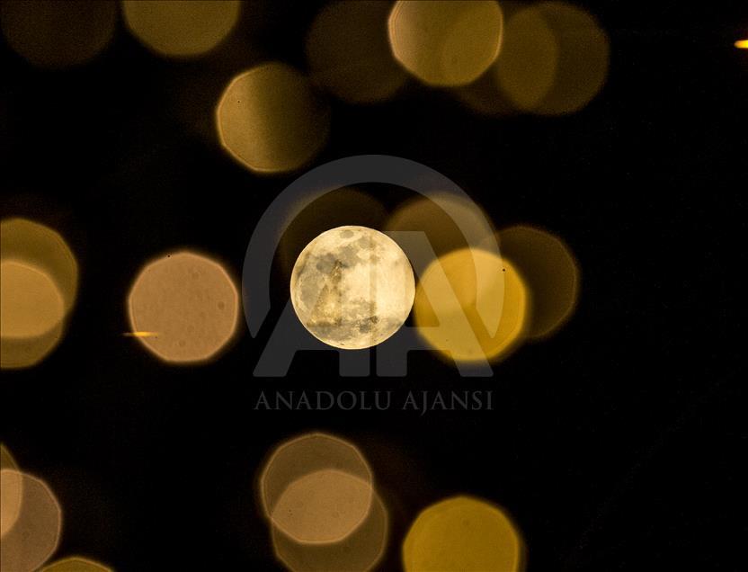 Supermoon in Turkey's capital Ankara