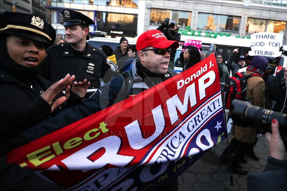 President's Day protest against Trump in New York