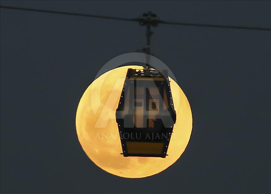 Supermoon in Turkey's capital Ankara
