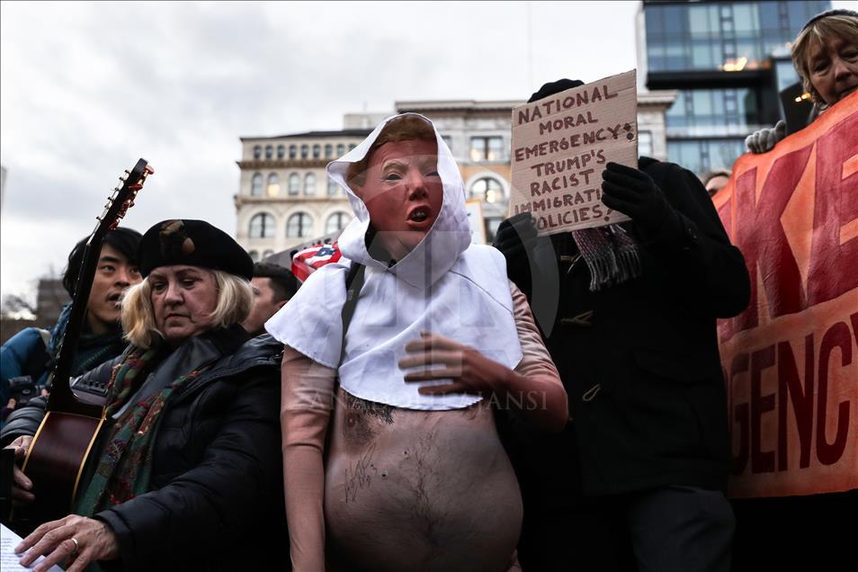 В Нью-Йорке протестуют против решения Трампа по ЧП в США